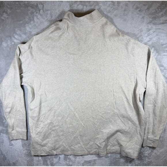 Polo Ralph Lauren Sweater Mens 4XLT Beige Quarter Zip Mock Neck Big Tall - Picture 5 of 8